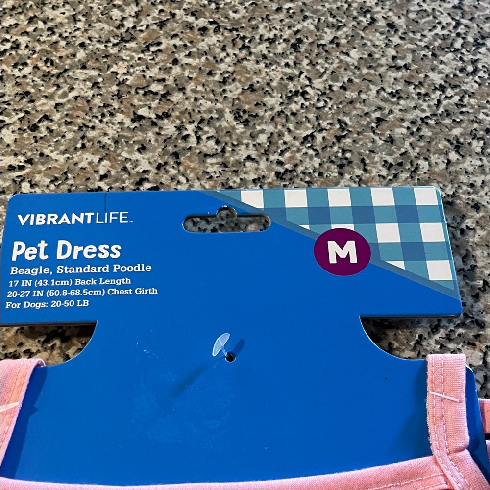Pink Dog Dress with Ruffle Medium - Picture 2 of 3